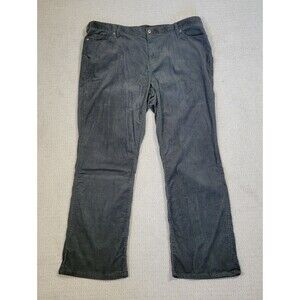 Lands End Corduroy Pants Womens 20 WIDE Dark Brown Fit 2